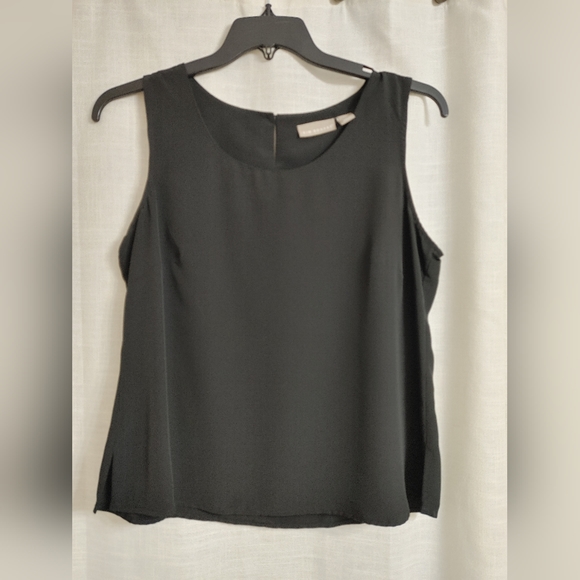 Kim Rogers Tops - Kim Rogers Black Sleeveless  Polyester Blouse-Size: Large